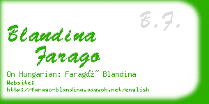 blandina farago business card
